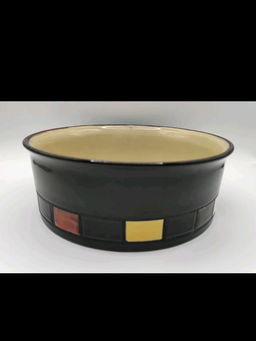 Gibson Everyday Stoneware Mosaic Dog Dish/ Bowl
